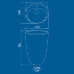 Floria Wall Hung Washbasin - Image 5