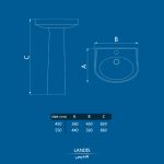 Landis Pedestal Washbasin - Image 6