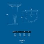 Monica Pedestal Washbasin - Image 6