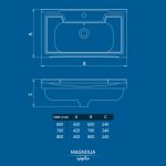 روشویی روکابینتی مگنولیا - Image 4